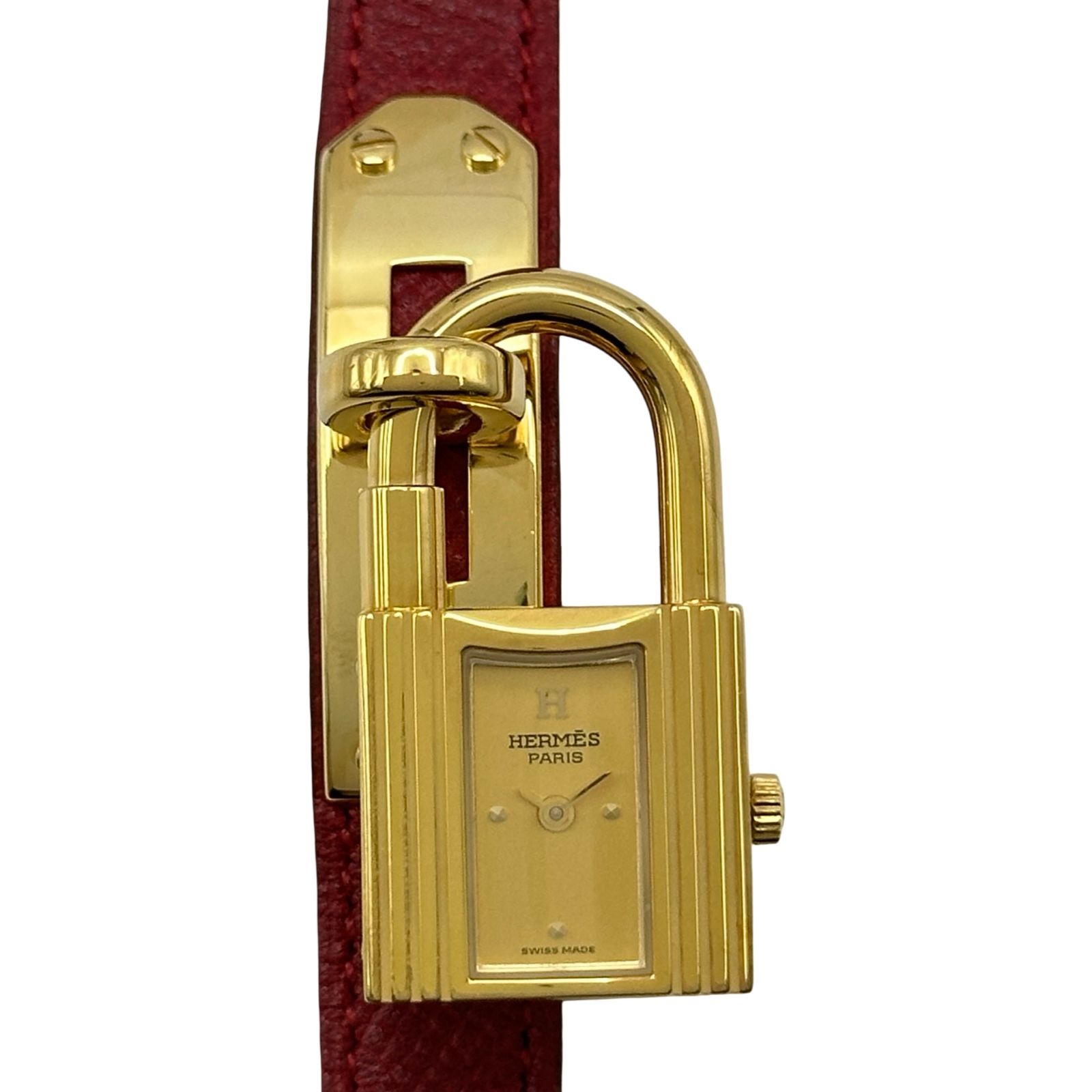 エルメス HERMES ケリーウォッチ KE1.201 ゴールド メッキ クオーツ レディース 腕時計