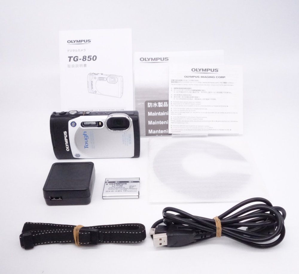 オリンパス OLYMPUS デジタルカメラ STYLUS TG-850 Tough ホワイト 可動式液晶モニター [W2606029A]