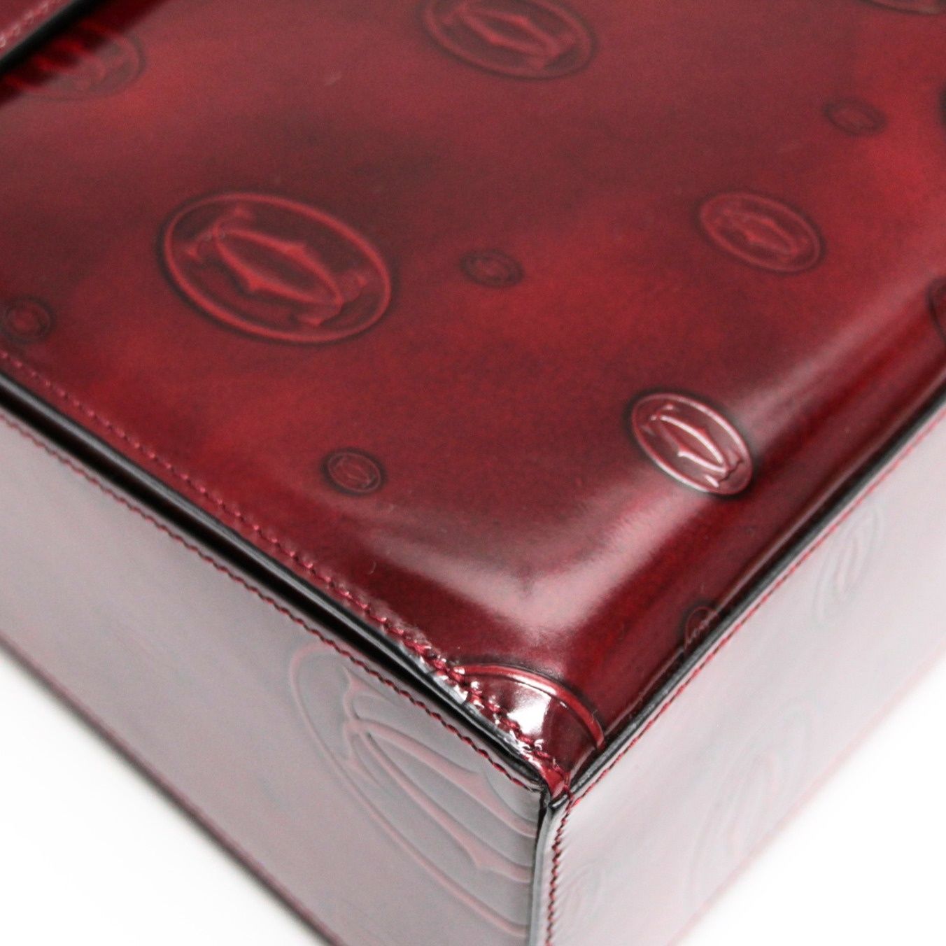 美品 カルティエ Cartier ハッピーバースデー ハンドバッグ レザー