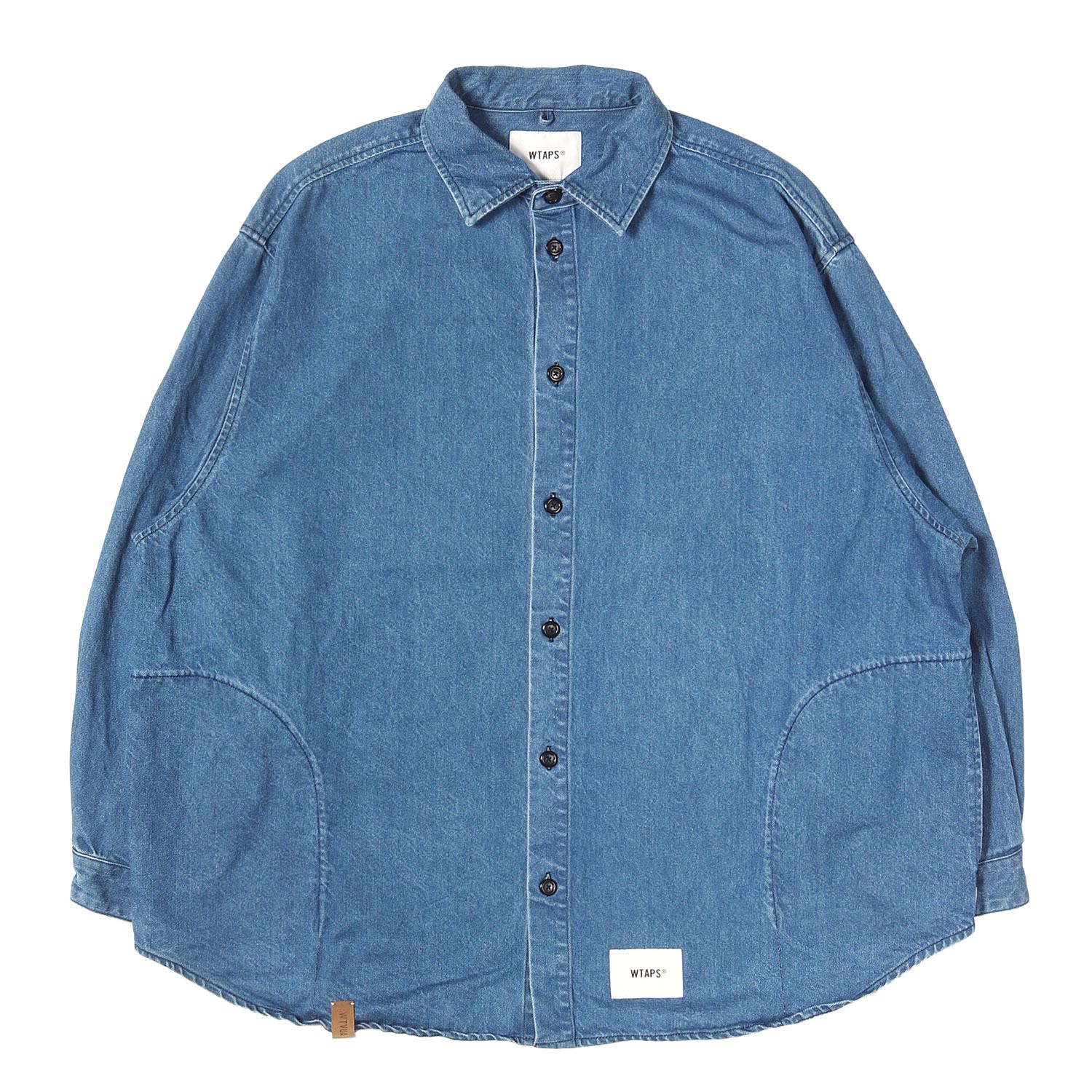 【美品】WTAPS ダブルタップス シャツ インディゴ サイズ:XL 24SS オーバーサイズ ウォッシュド デニムシャツ (WCPO 02 / LS COTTON. DENIM) トップス カジュアルシャツ 長袖 日本製【メンズ】【中古】 27,040円