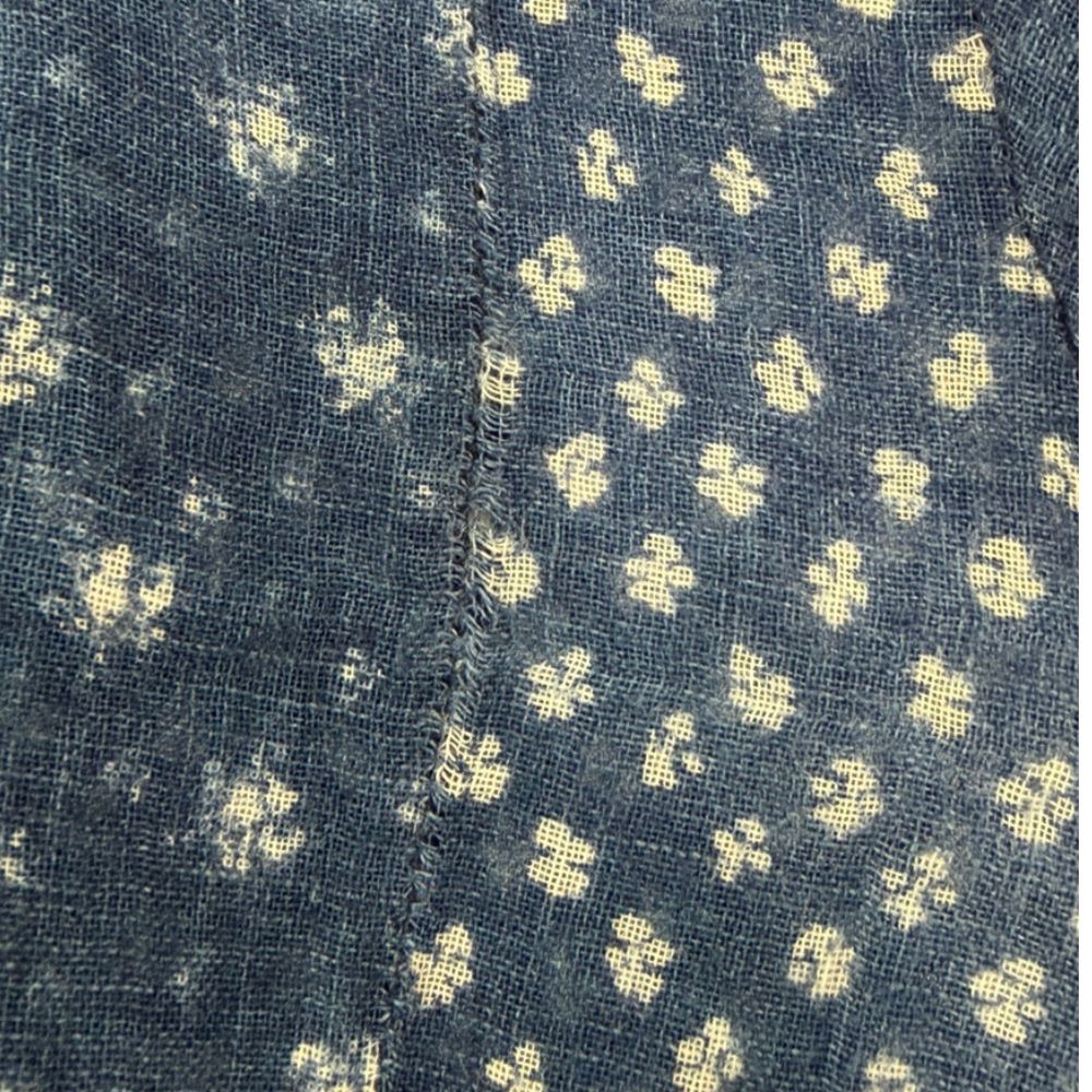 45R フォーティファイブアール インディゴ 小花柄抜き染めワンピース