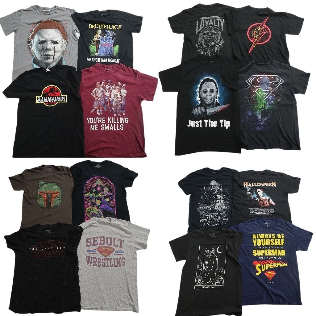 古着卸 まとめ売り 映画・ドラマ Tシャツ 16枚セット ( メンズ M ) スターウォーズ DCコミック スターウォーズ 中古 古着 NF3477