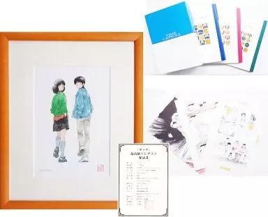 【中古】原画イラストボード TIME CAPSULE タイムカプセル あだち充 (予約特典 複製原画付き)