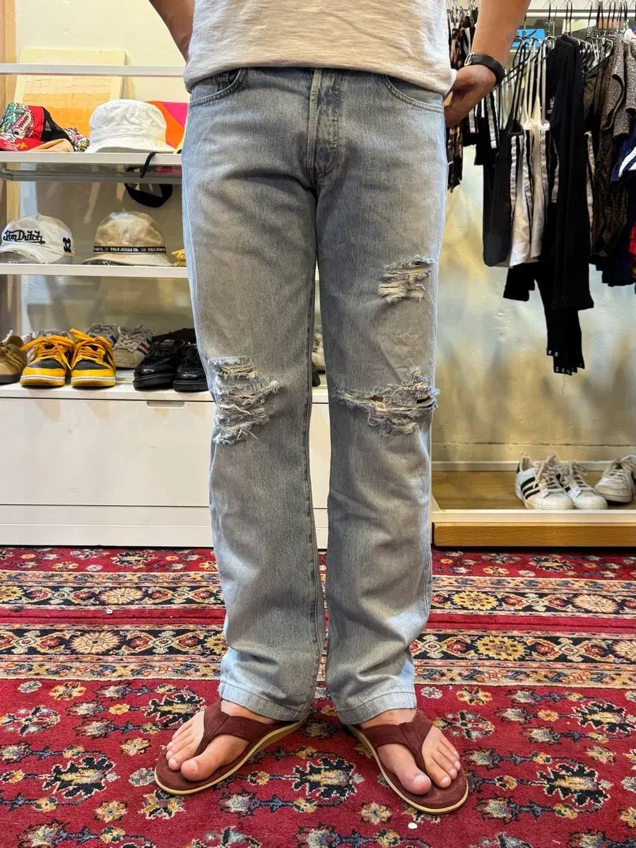 90s ヴィンテージ リーバイス 501 ライトブルー デニム パンツ W32 L34