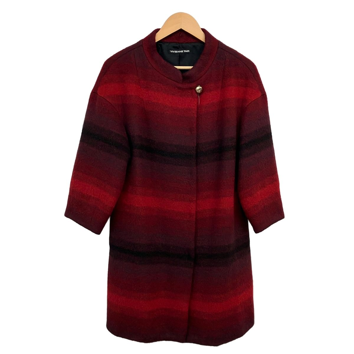 VIVIENNE TAM(ヴィヴィアンタム) コート サイズ0 XS レディース美品 - レッド×ボルドー 長袖/冬