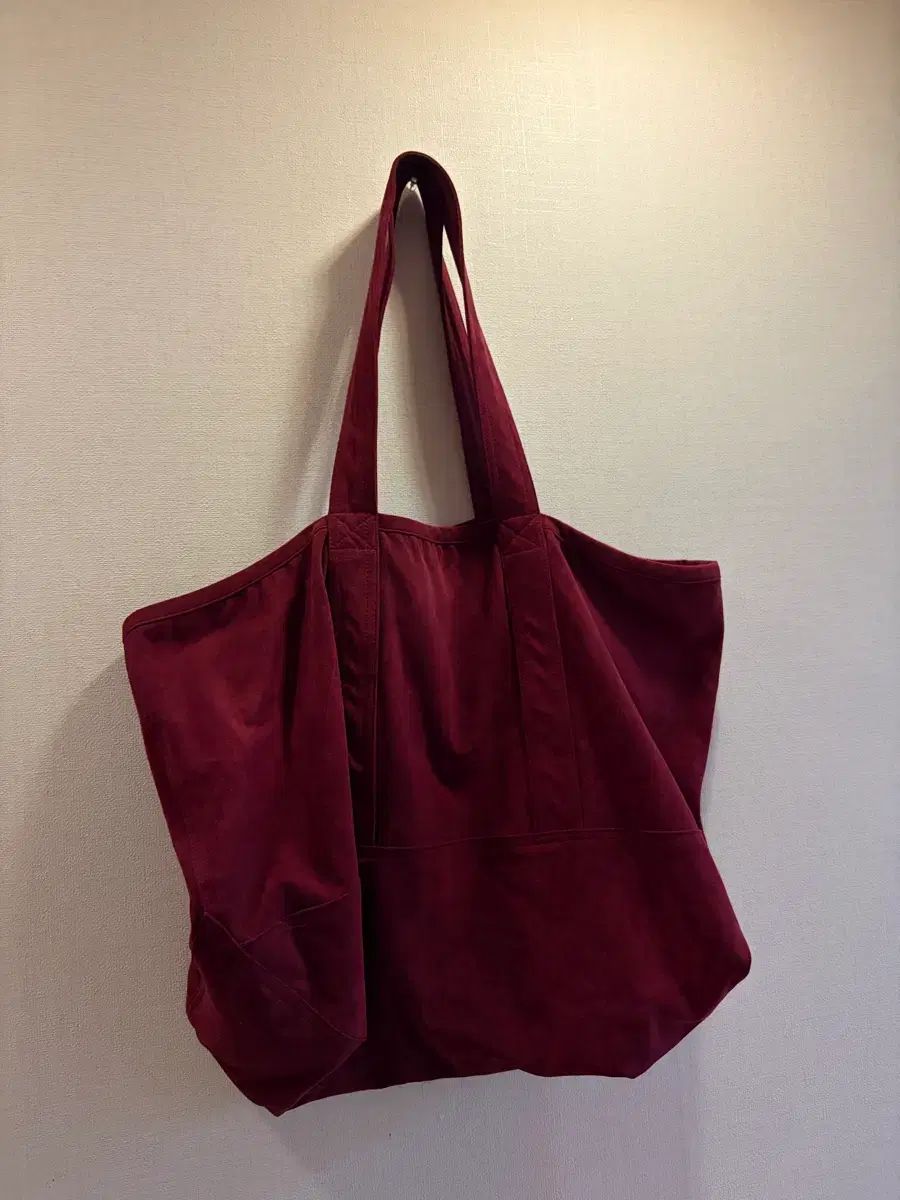 テイ スウェード BIG トートバッグ プラム（PLUM）