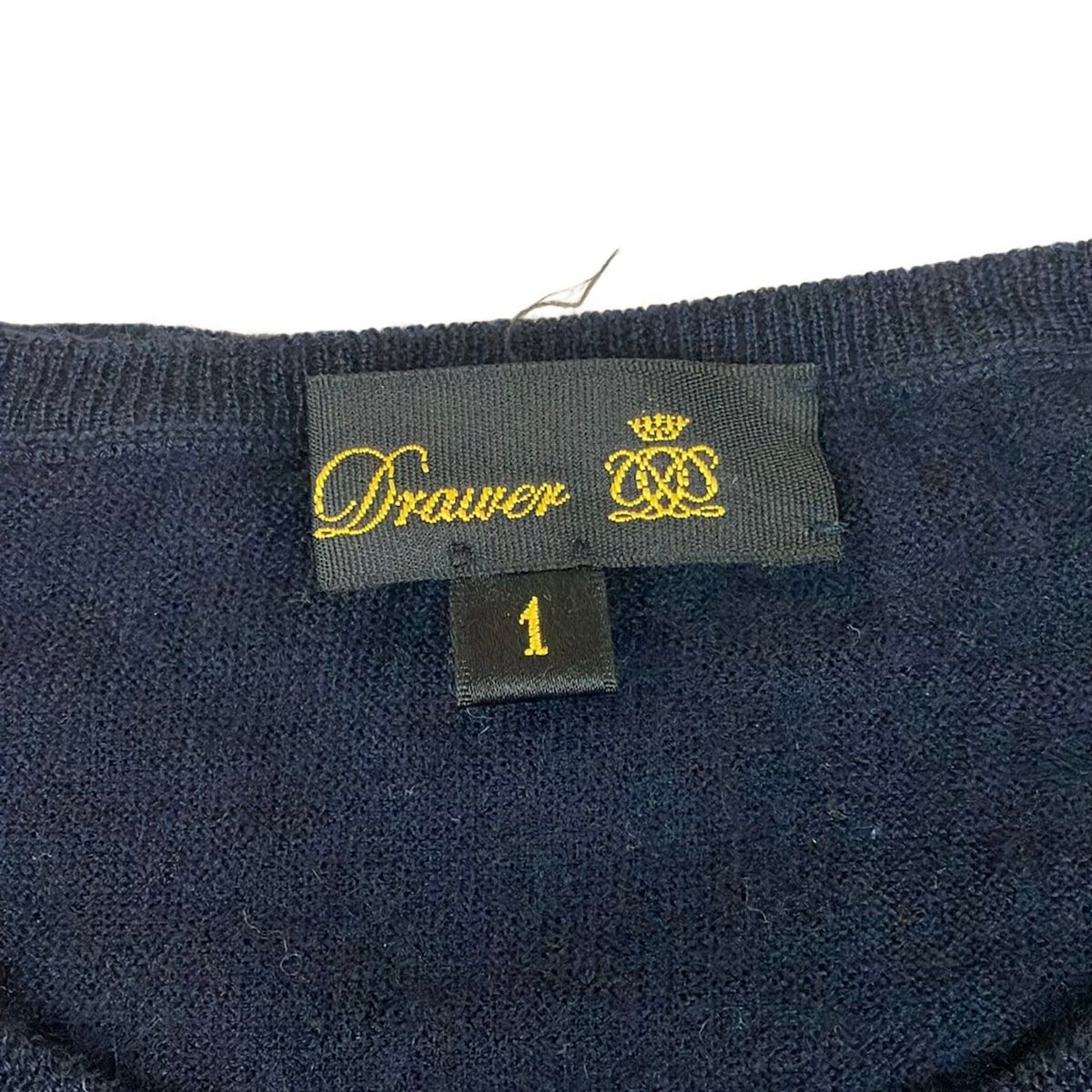 Drawer(ドゥロワー) 長袖セーター サイズ1 S レディース美品 - ダークネイビー カシミヤ/シルク