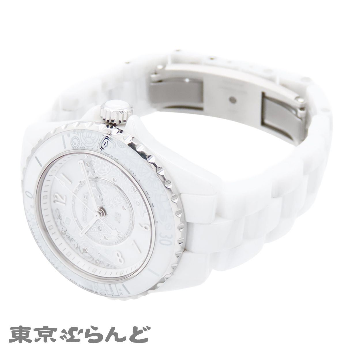 シャネル CHANEL J12 20 H6477 ホワイト セラミック SS ダイヤモンド 20周年記念 限定2020本 箱 保証書付 腕時計 レディース クォーツ 101878063
