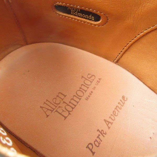 美品 USA製 アレンエドモンズ Park Avenue ストレートチップ シューズ