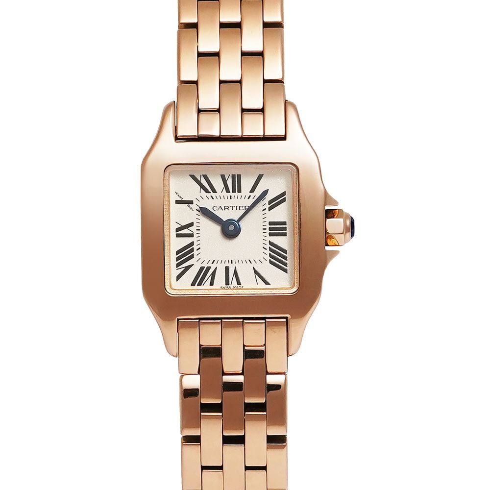 箱・保証書付き Cartier サントス ドゥモワゼル ミニ Ref.W25077X9 中古品 シルバー レディース 腕時計