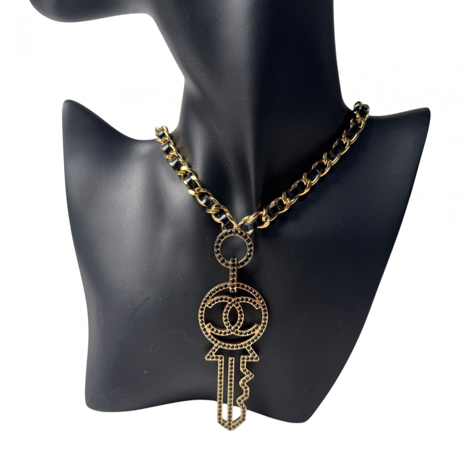 シャネル CHANEL ココマーク 鍵 キー モチーフ ネックレス B17A レディース