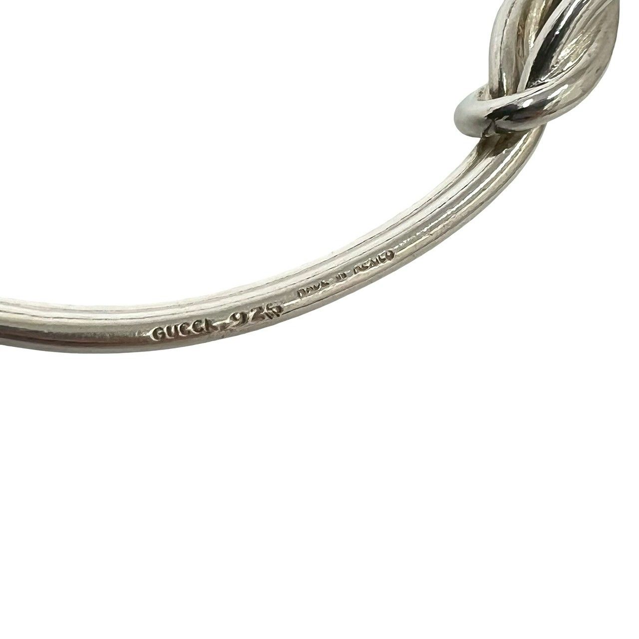 極 美品 GUCCI グッチ ヴィンテージ ノット バングル シルバー925