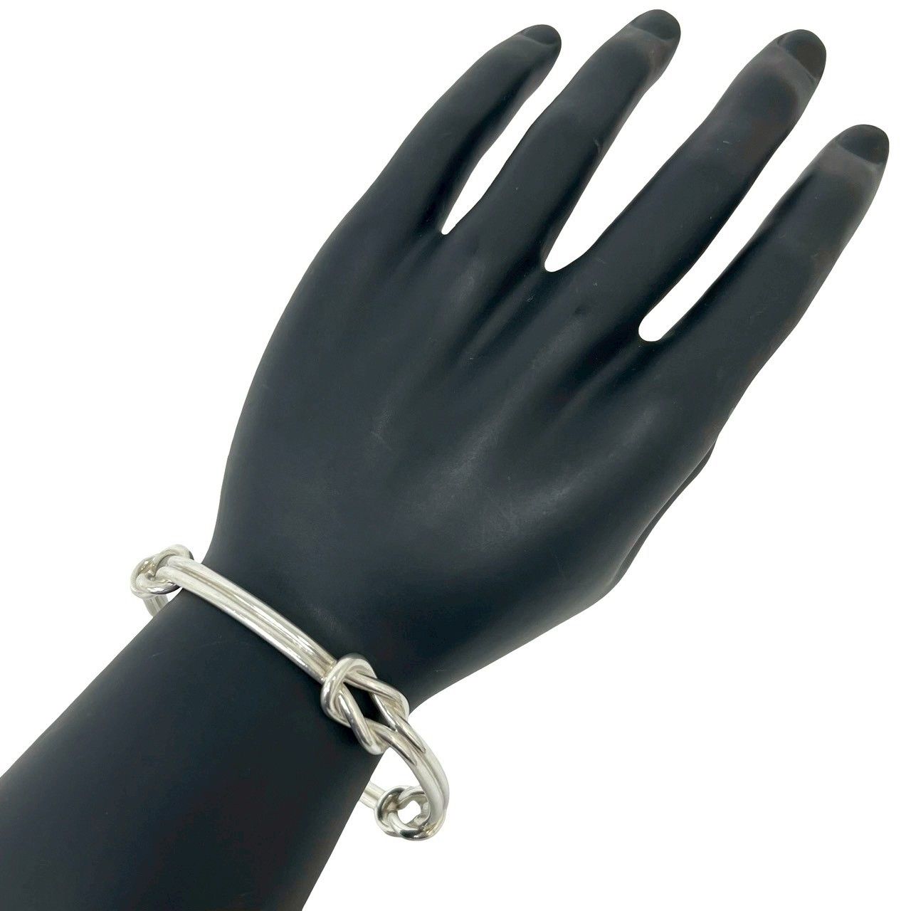 極 美品 GUCCI グッチ ヴィンテージ ノット バングル シルバー925