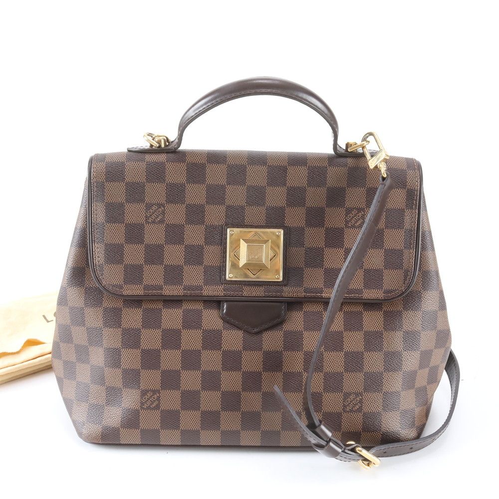 美品 ルイヴィトン ダミエ ベルガモ MM N41168 レザー 2WAY ショルダーバッグ 斜め掛け ハンド レディース WIM EE41-3【中古】