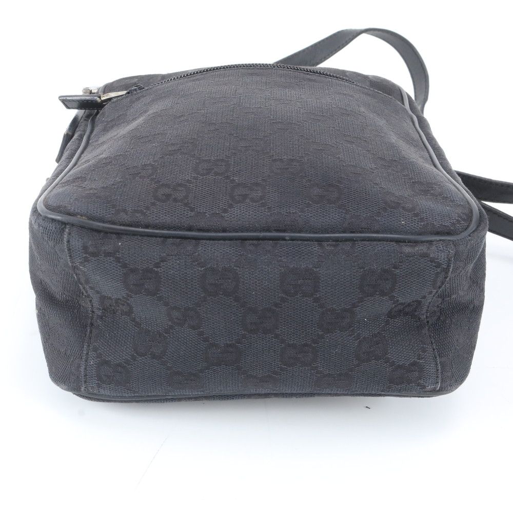 美品 グッチ GGキャンバス 018.1612 レザー ショルダーバッグ 斜め掛け