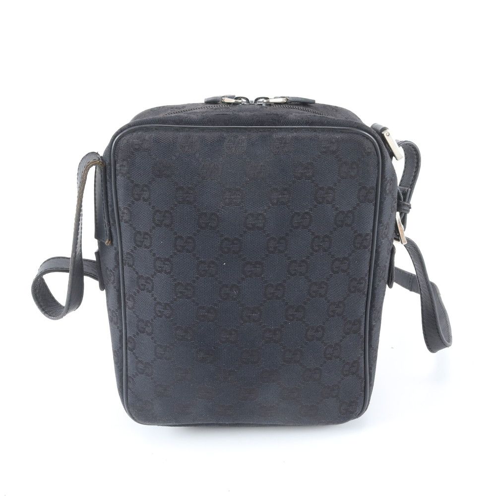 美品 グッチ GGキャンバス 018.1612 レザー ショルダーバッグ 斜め掛け