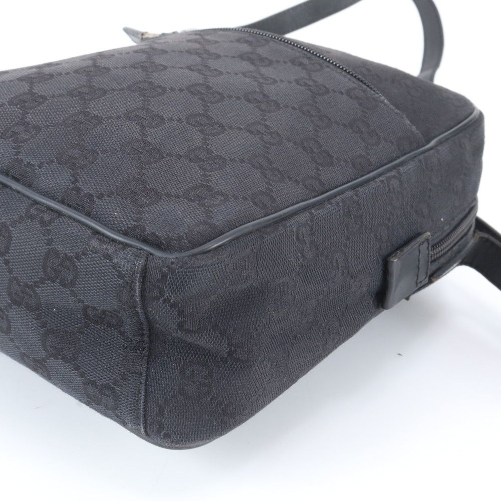 美品 グッチ GGキャンバス 018.1612 レザー ショルダーバッグ 斜め掛け