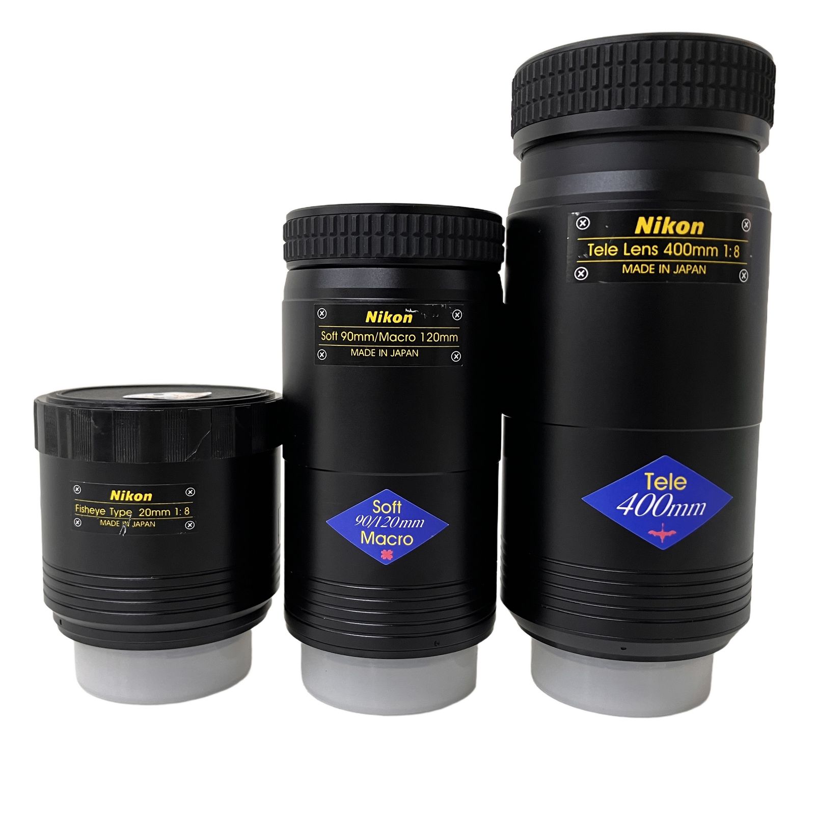 NIKON Tele Lens 400mm 1:8 Soft 90mm Macro 120mm Fisheye 20mm 