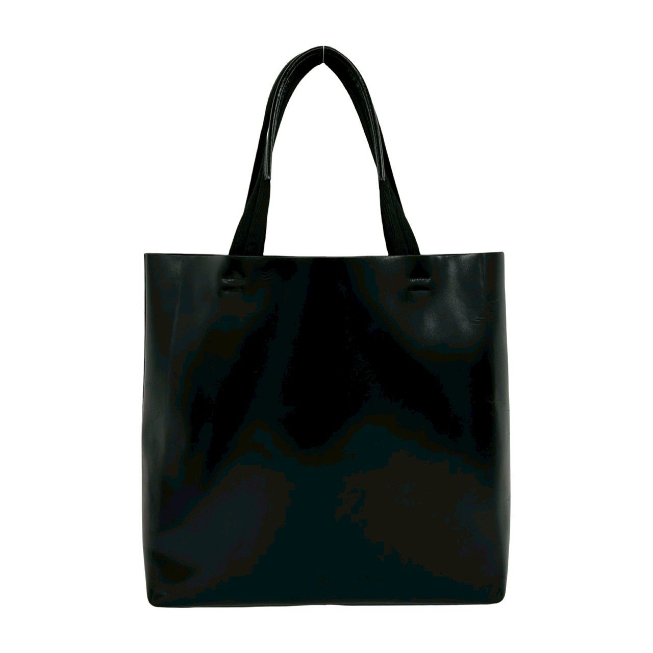 PRADA✨トートバッグ 黒 レザー 切り抜き ロゴ ブラック ハンドバッグ 極 美品 希少品 PRADA プラダ パンチング ロゴ 型抜き レザー 本革