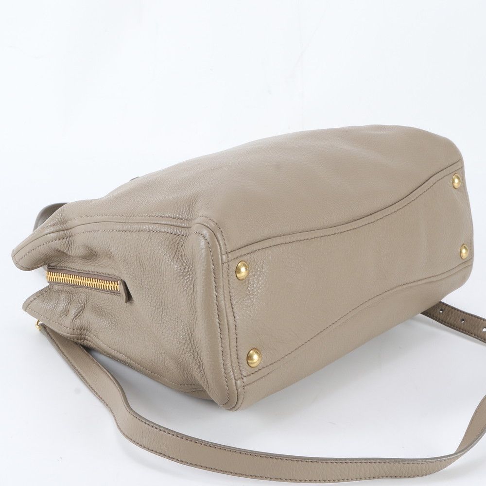 極美品 ミュウミュウ レザー 2WAY ショルダーバッグ 斜め掛け ハンド