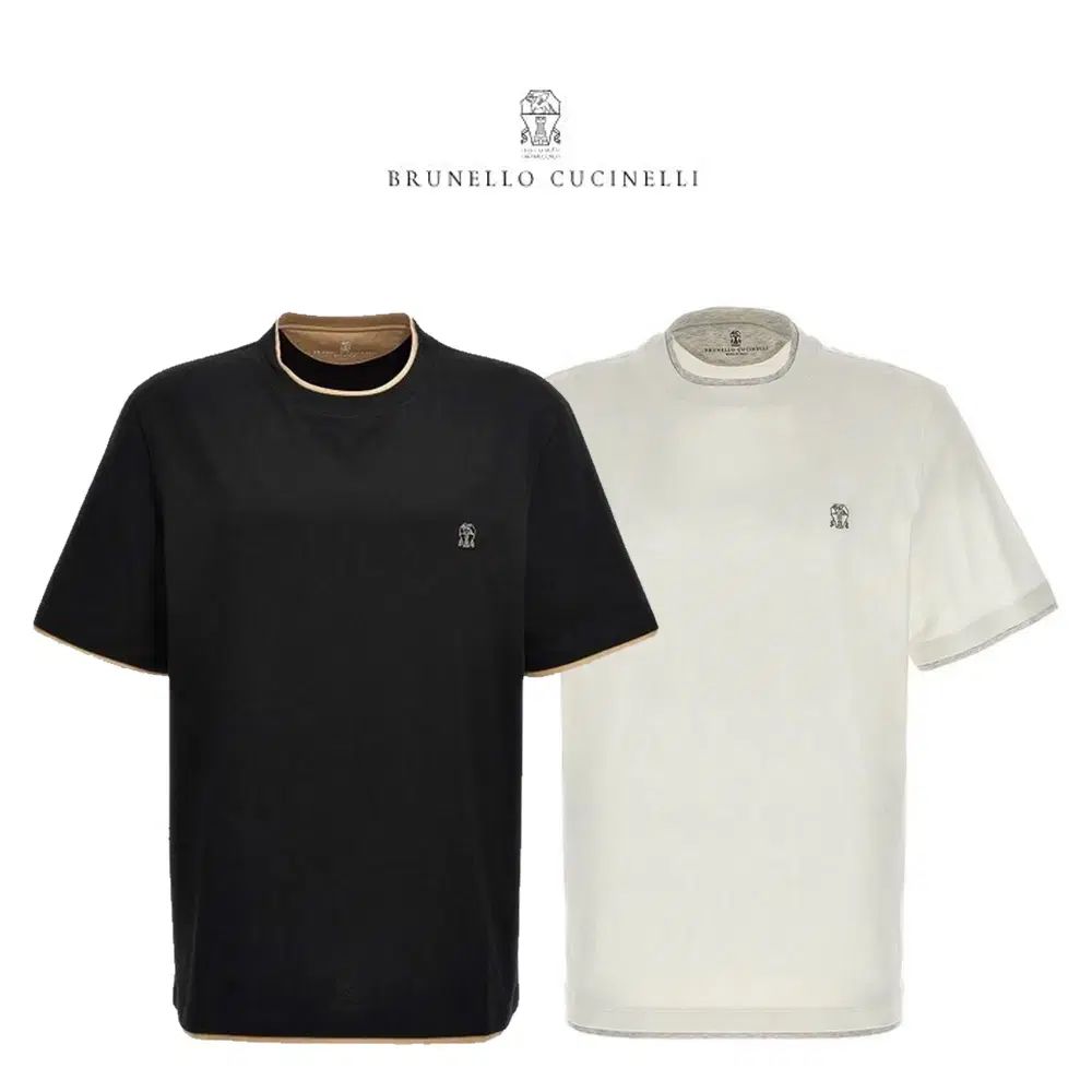 メンズ/Brunello Cucinelli(ブルネロクチネリ) 刺繍 ロゴ Tシャツ