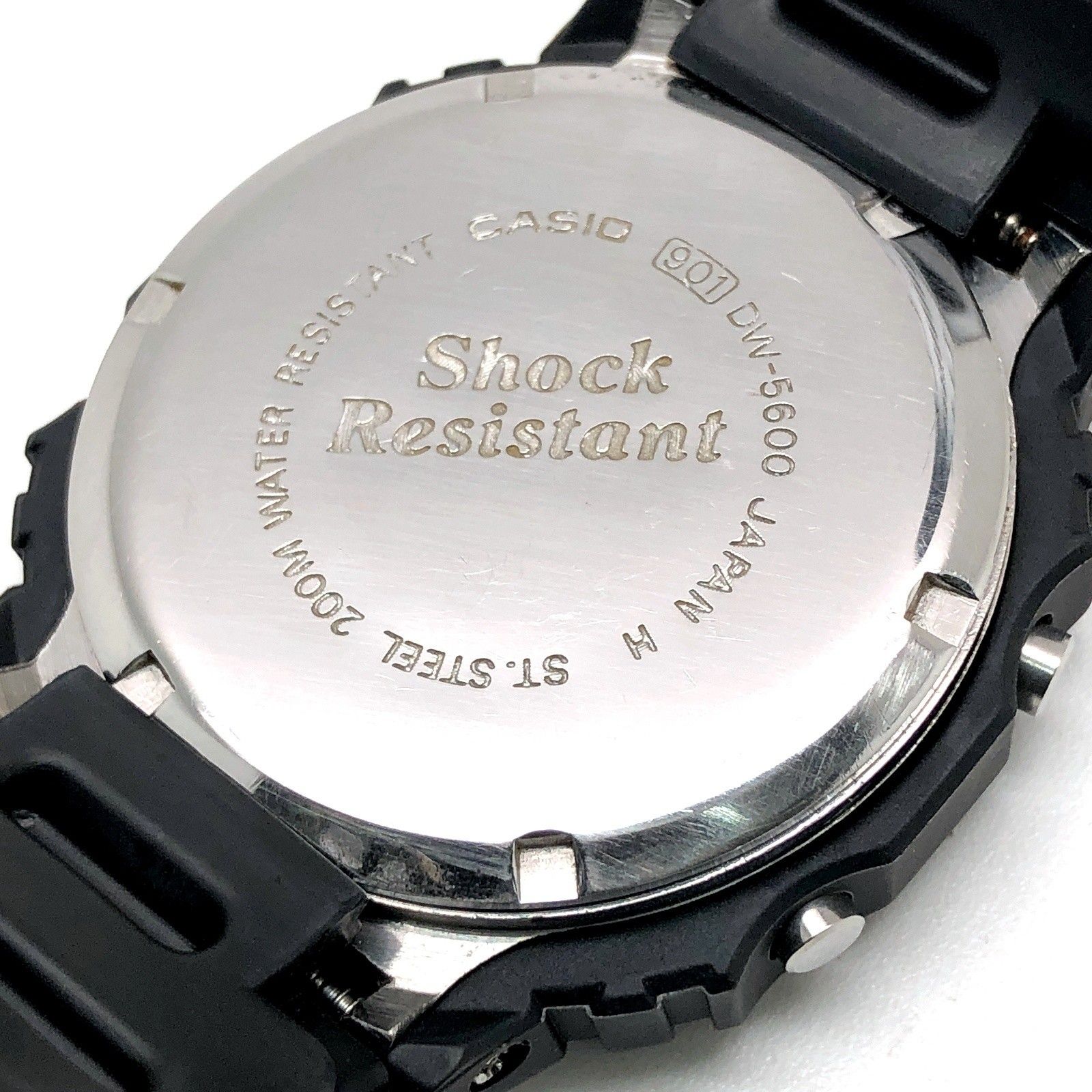 G-SHOCK ジーショック DW-5600C-1V M901 海外モデル 200M表記 鏡面裏蓋