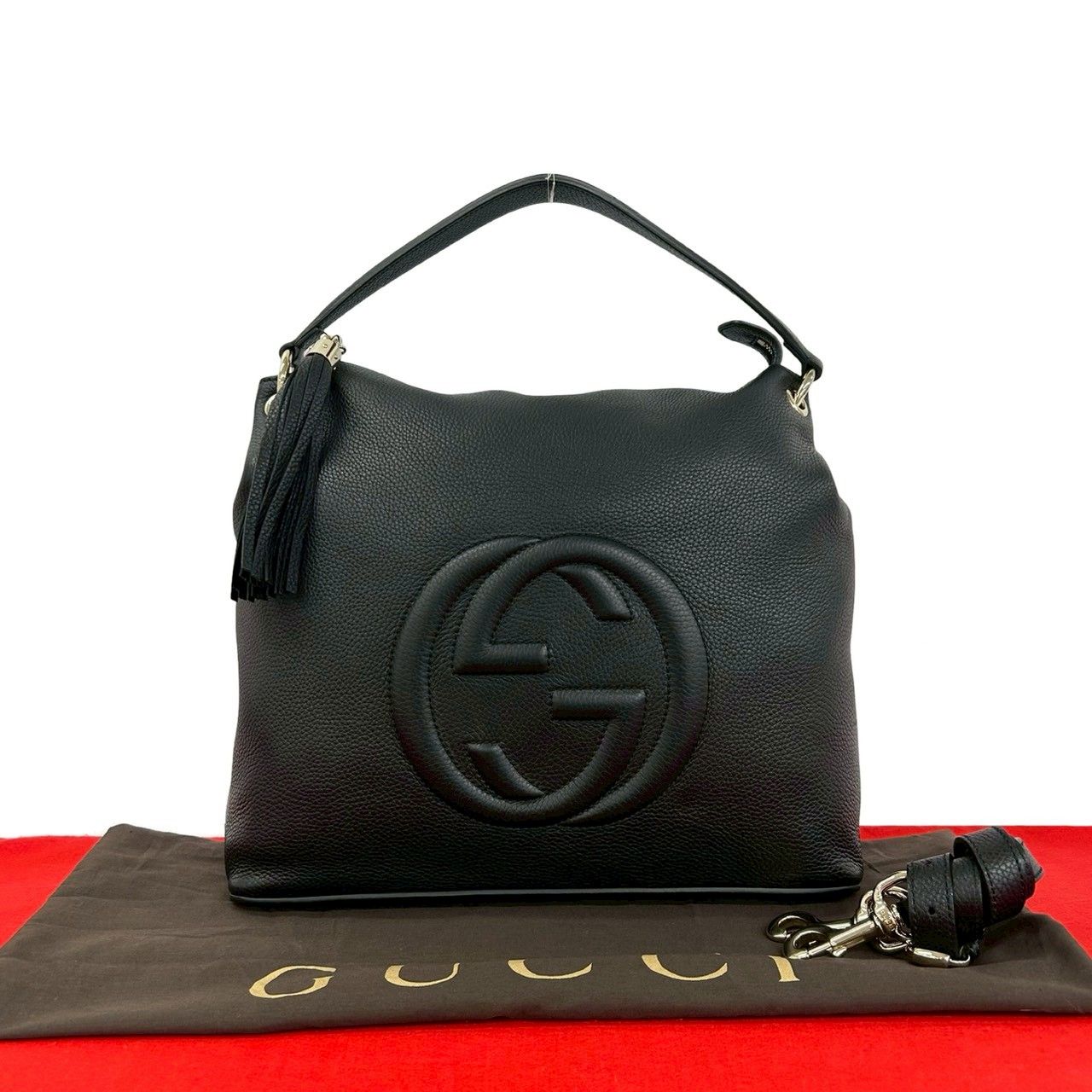 ほぼ未使用 GUCCI グッチ ソーホー インターロッキング G エンボス