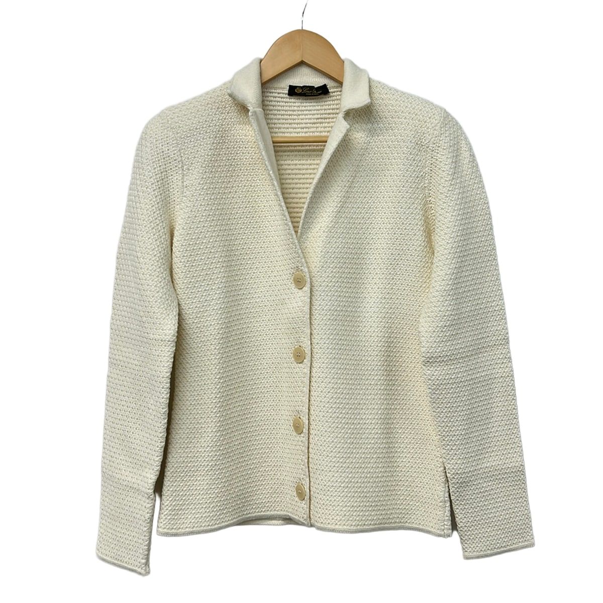 Loro Piana(ロロピアーナ) ジャケット サイズ42 M レディース美品 - アイボリー 長袖/ニット/春/秋