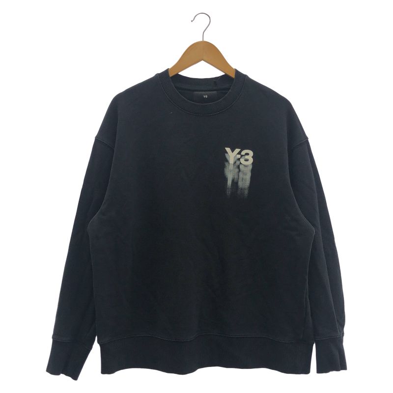 【中古】Y-3 グラフィック スウェット 黒 サイズM[91]
