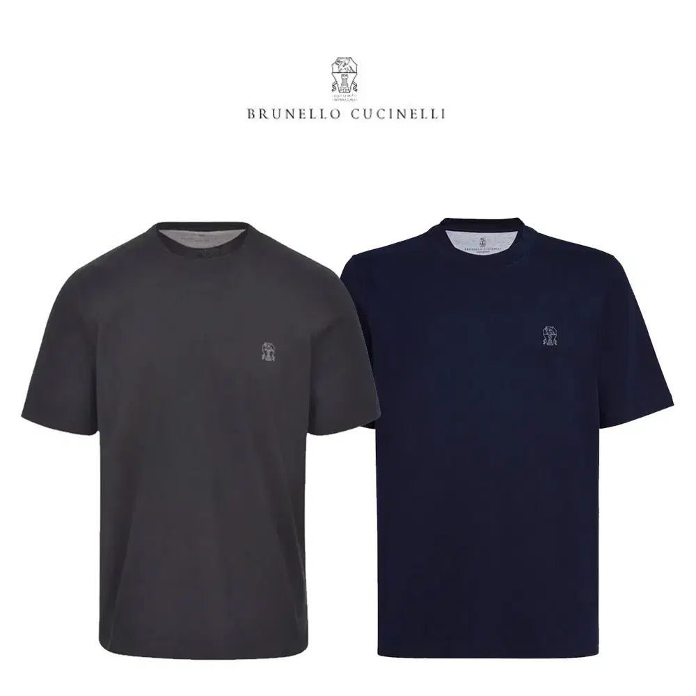 メンズ/Brunello Cucinelli(ブルネロクチネリ) ロゴ コットン ジャージ クルーネック Tシャツ