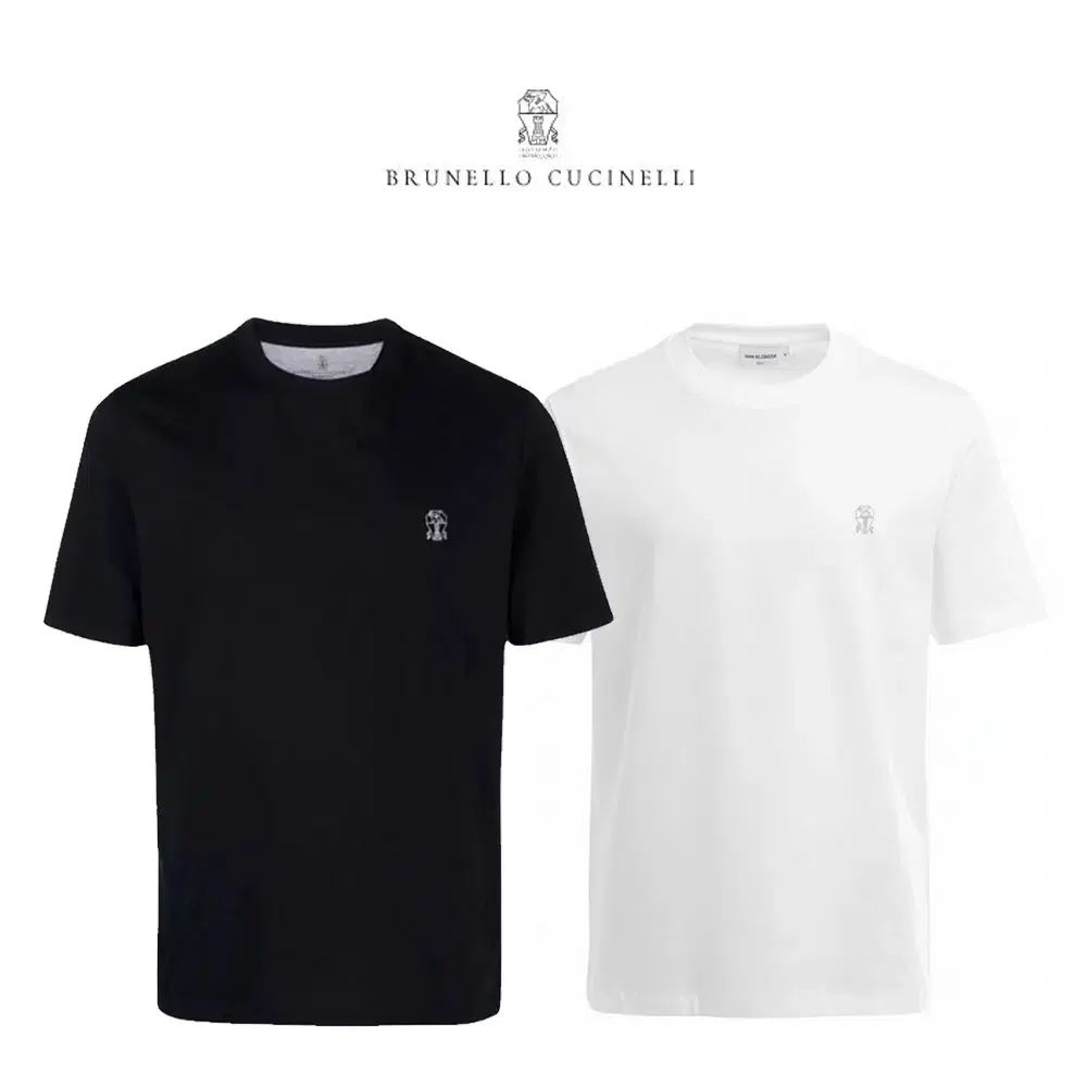 メンズ/Brunello Cucinelli(ブルネロクチネリ) ロゴ コットン ジャージ クルーネック Tシャツ