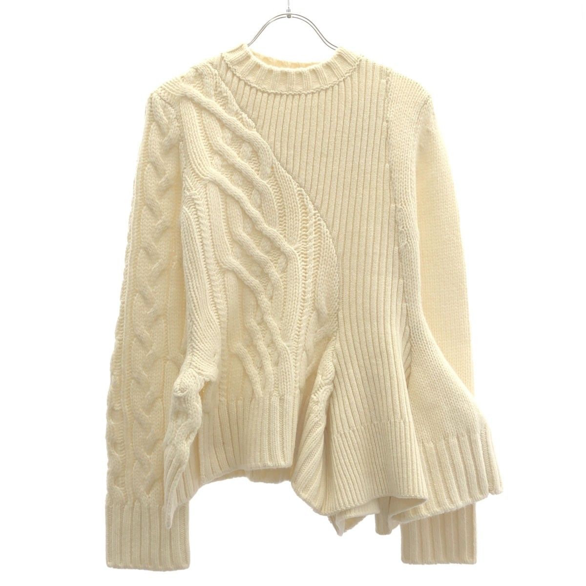 sacai サカイ 25AW Wool Knit Pullover ウールニットセーター 25-08054 アイボリー 1