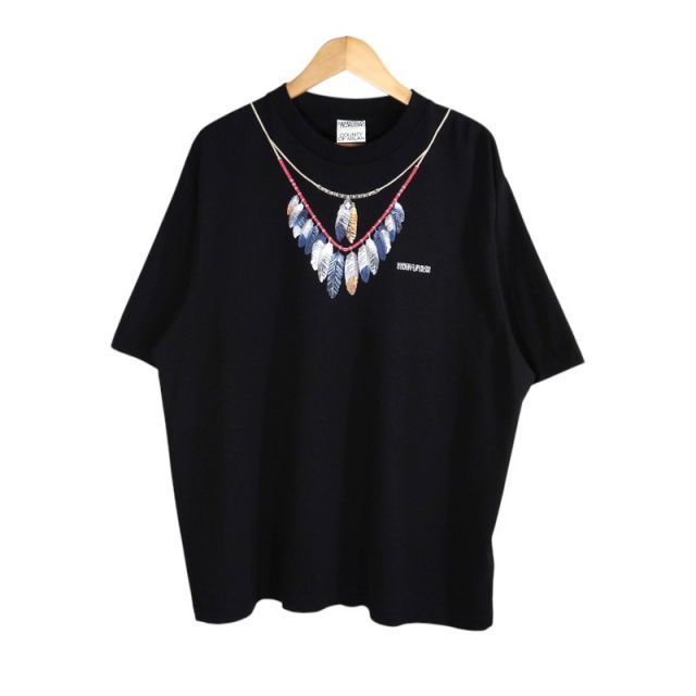 MARCELO BURLON DOUBLE CHAIN FEATHERS T-SHIRT サイズM CMAA054S21JER002 マルセロバーロン ダブル チェーン フェザーズ Tシャツ トップス 大名店