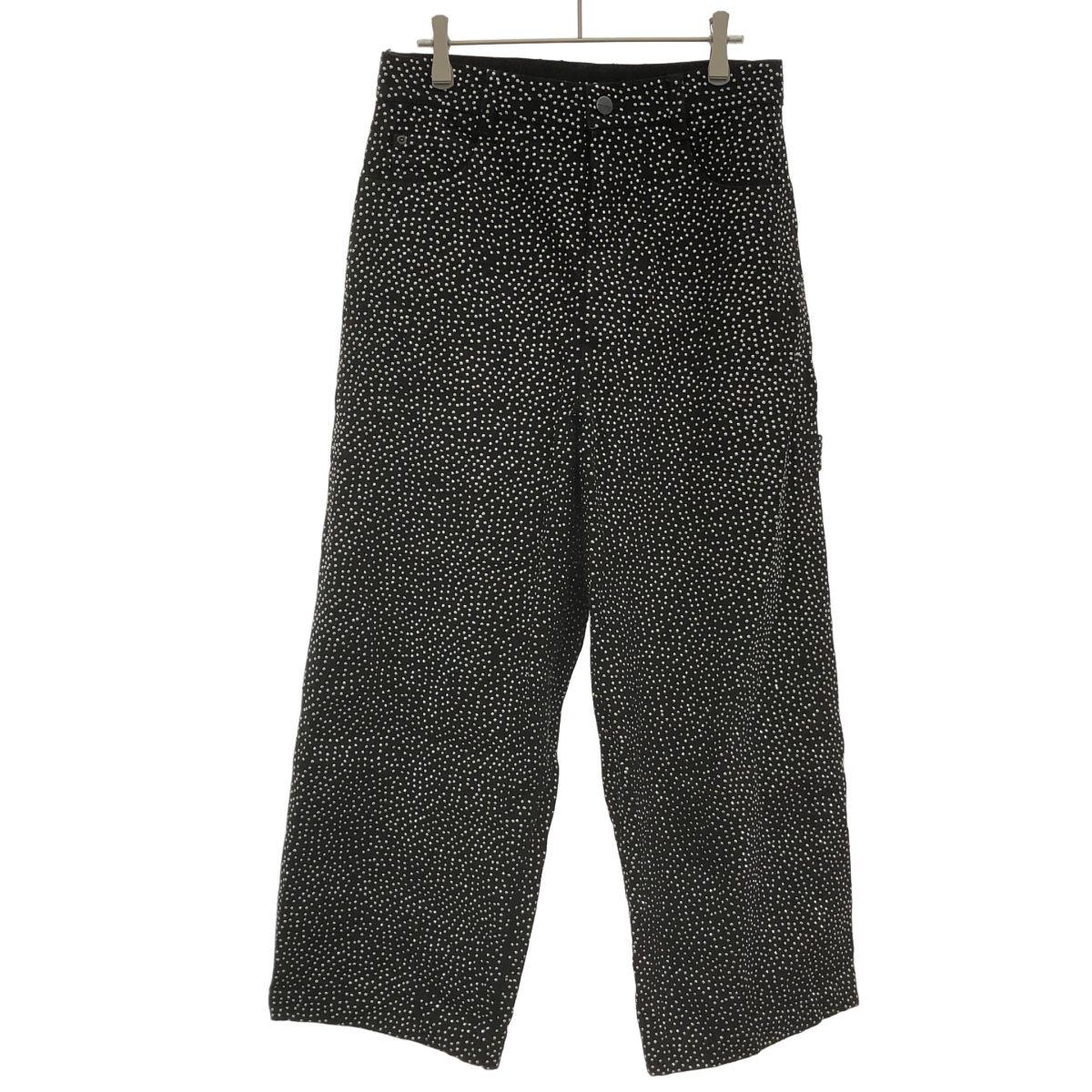 MARC JACOBS マーク ジェイコブス THE GLAM STUDS OVERSIZED JEAN ラインストーン オーバーサイズデニムパンツ 2F4RBT003D12-001 ブラック 25