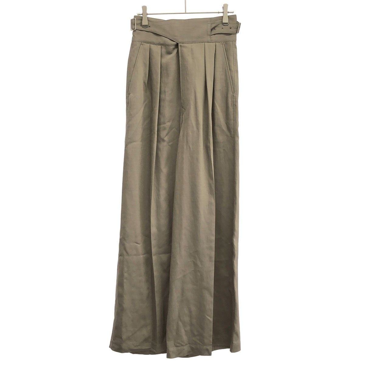HYKE ハイク ベルテッド ワイド トラウザー パンツ 251-13321 グレー 1