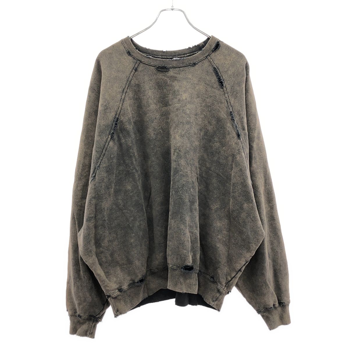 LON ロン Two Side Sweatshirt リバーシブルフェードスウェットトレーナー lon-f-0806 チャコール F