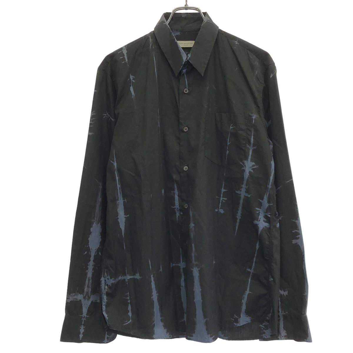 DRIES VAN NOTEN ドリスヴァンノッテン ストライプブリーチロングスリーブシャツ ブラック 50 15,798円