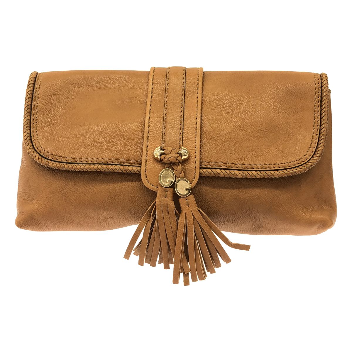 GUCCI グッチ レザークラッチバッグ 257030 ブラウン