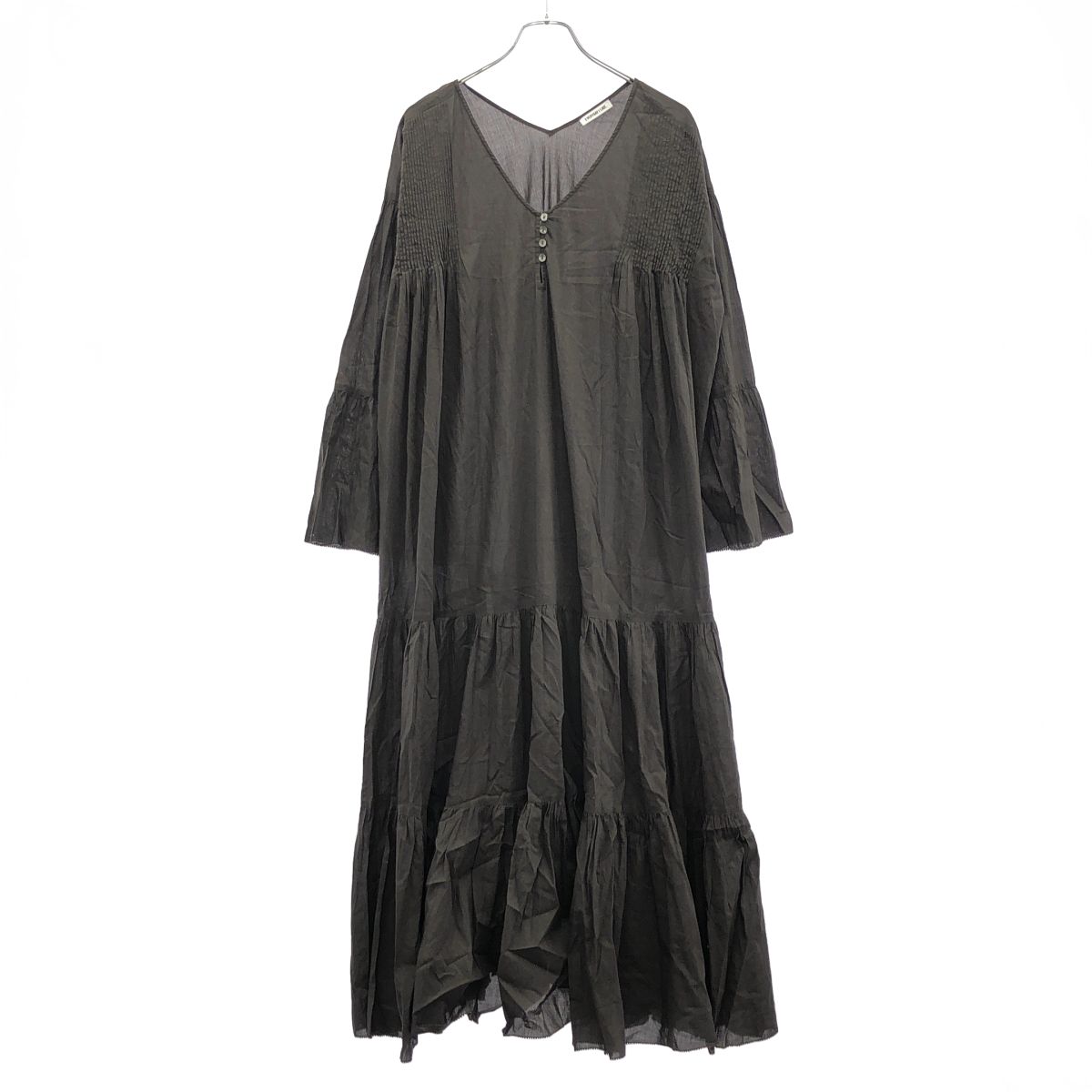 Deuxieme Classe EVERYDAY I LIKE. ドゥーズィエムクラス エヴリデイアイライク 25AW Dramatic ドレスワンピース 25-040-500-8050 チャコール 38