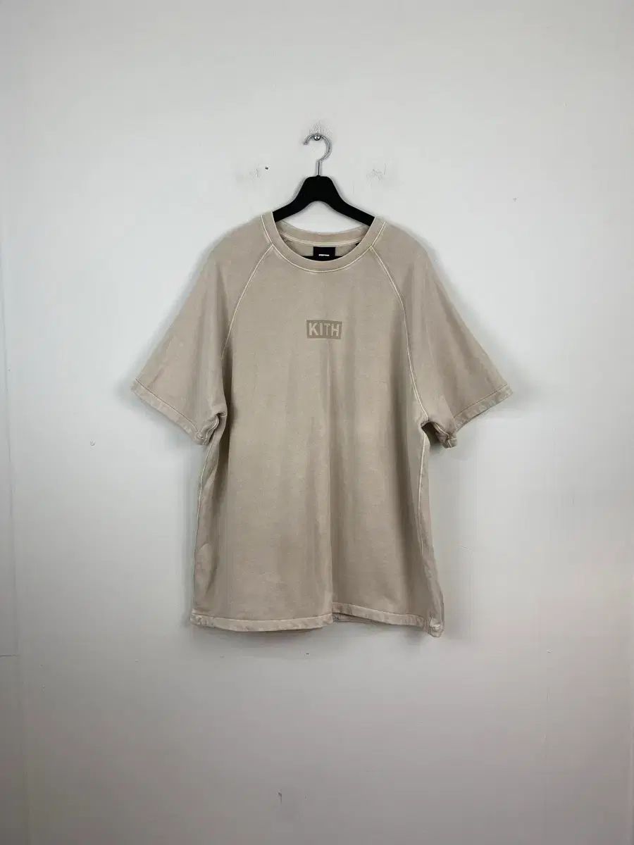 KITH センターロゴ ウォッシュド シャーリング 半袖 L <305>