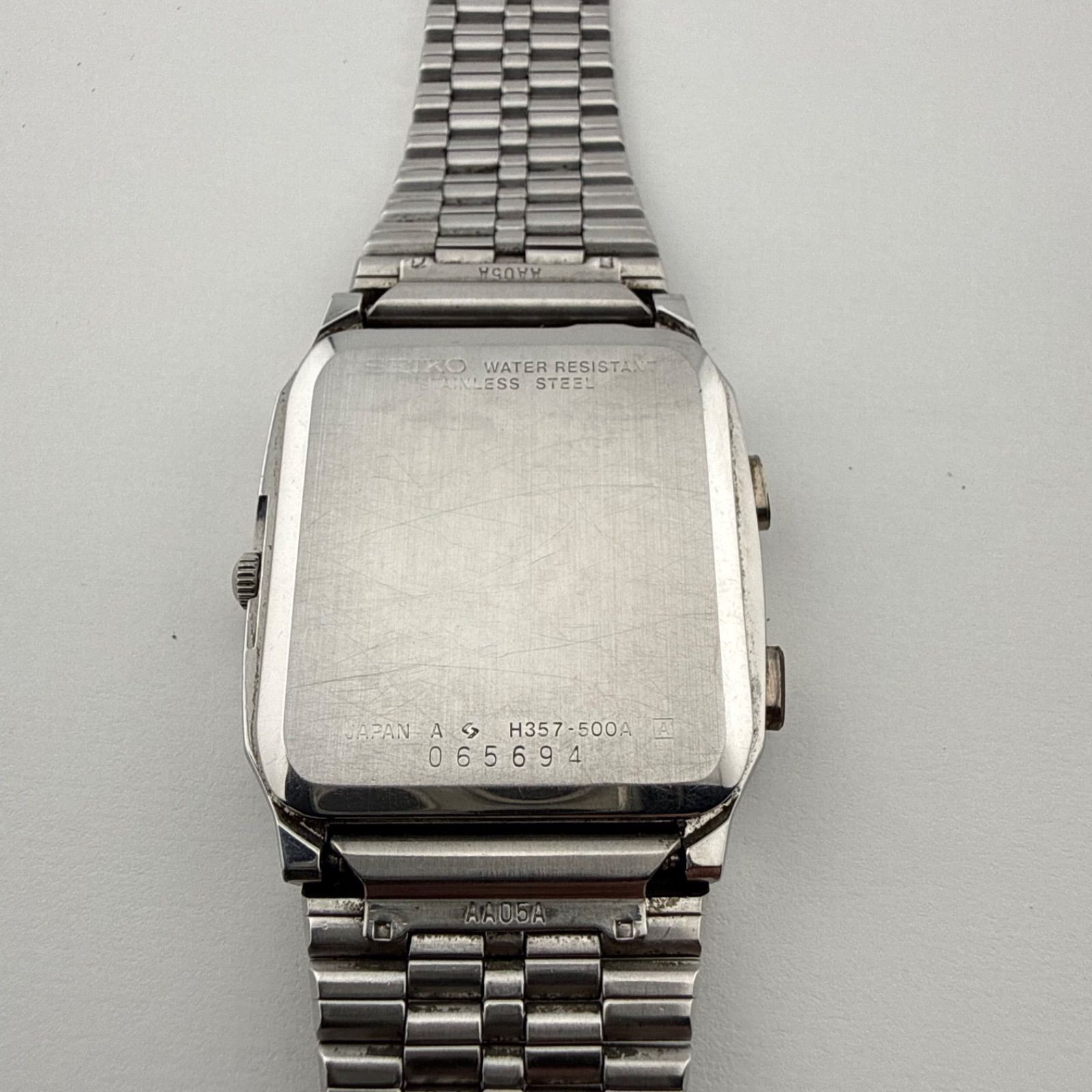 SEIKO セイコー デジアナ 腕時計 メンズ シルバー H357-500A SEIKO H357-500A セイコー アナデジ メンズ 腕時計 クォーツ 不稼働