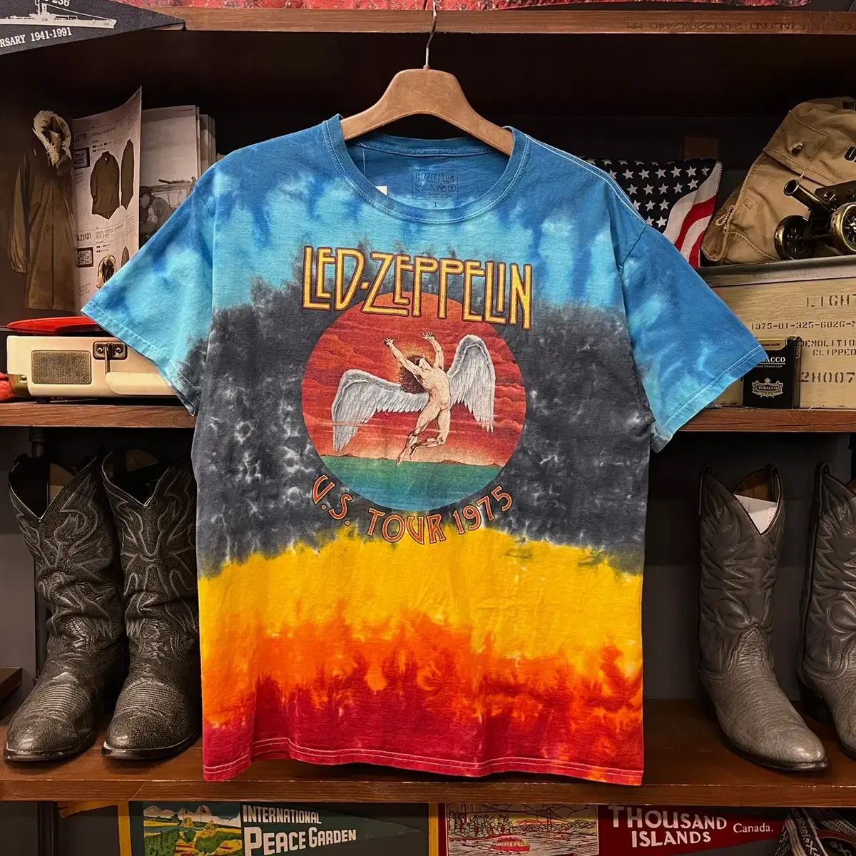 レッド・ツェッペリン US TOUR 1975 プリンティングマーチャンダイズ 半袖 N1673