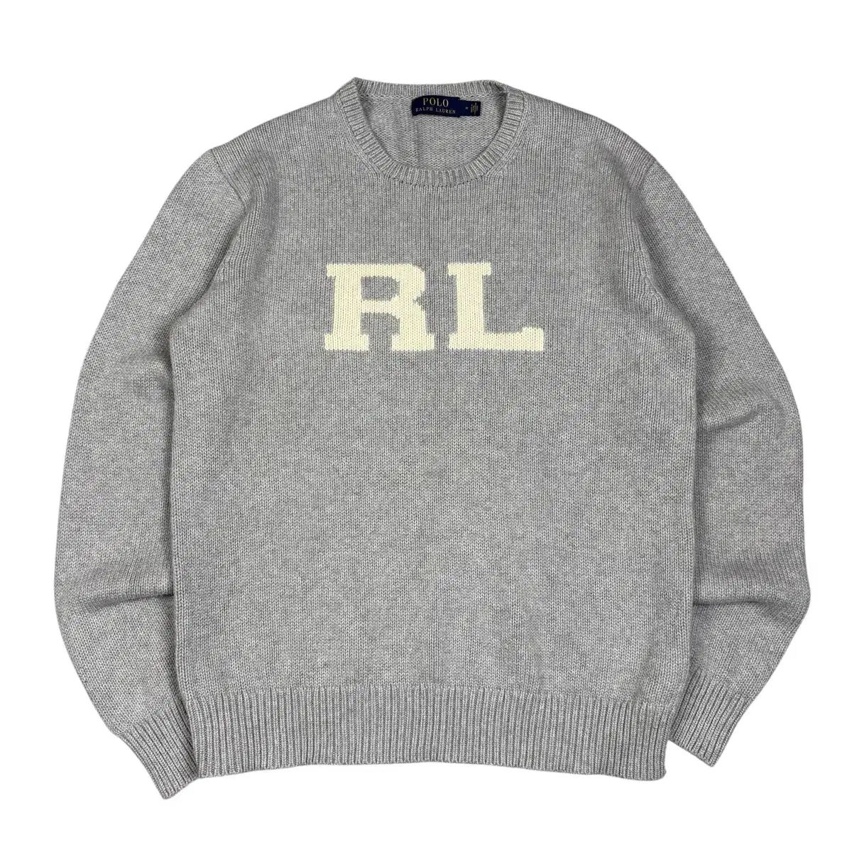 ポロ ラルフローレン グレー RLロゴ ニット