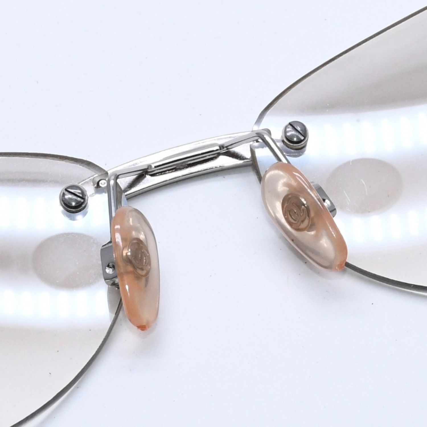 極美品 CHANEL シャネル リムレス サングラス アイウェア 4037 c.124