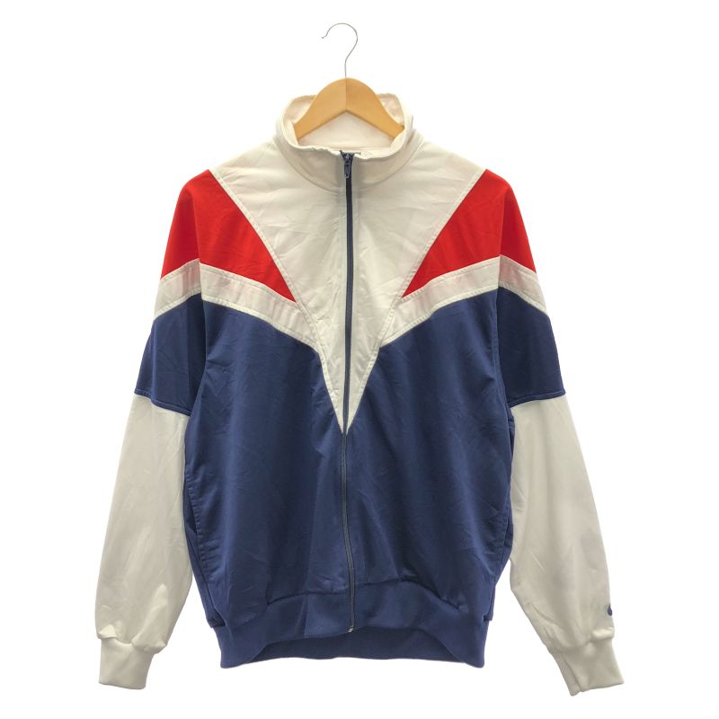 【中古】90s NIKE トラックジャケット L トリコカラー[79]
