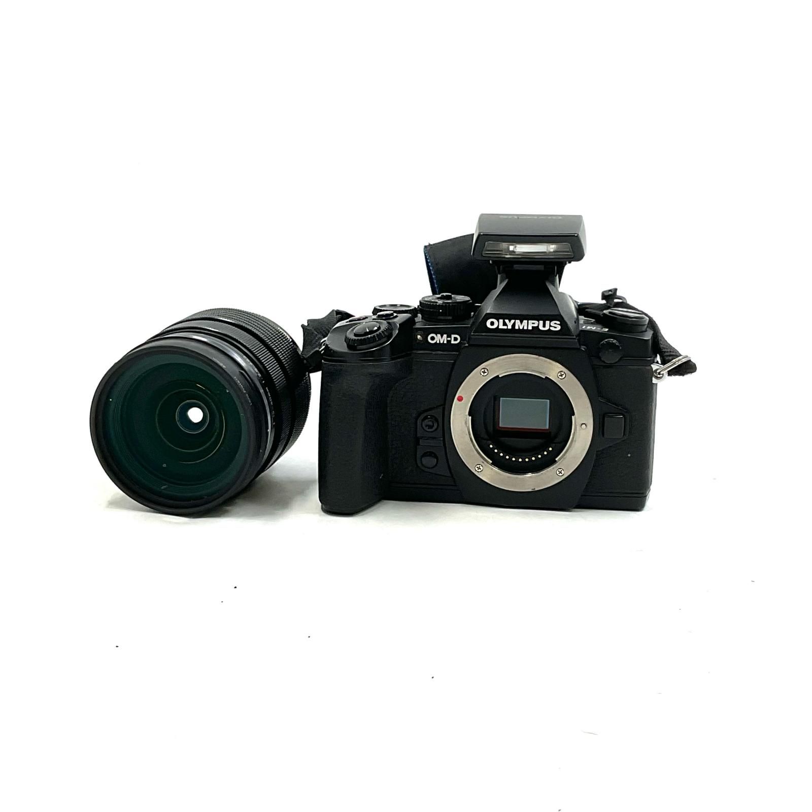 【全額返金保証】【最速発送】OLYMPUS デジタル一眼 OM-D E-M1 12-40mm F2.8 レンズキット ブラック 動作確認済