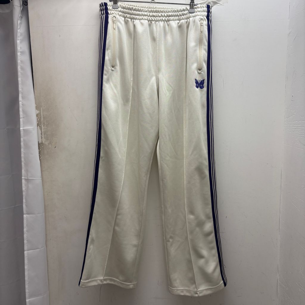 Needles ニードルズ 23SS Track Pant Poly Smooth トラックパンツ MR286 ホワイト size:L【中目黒B06】