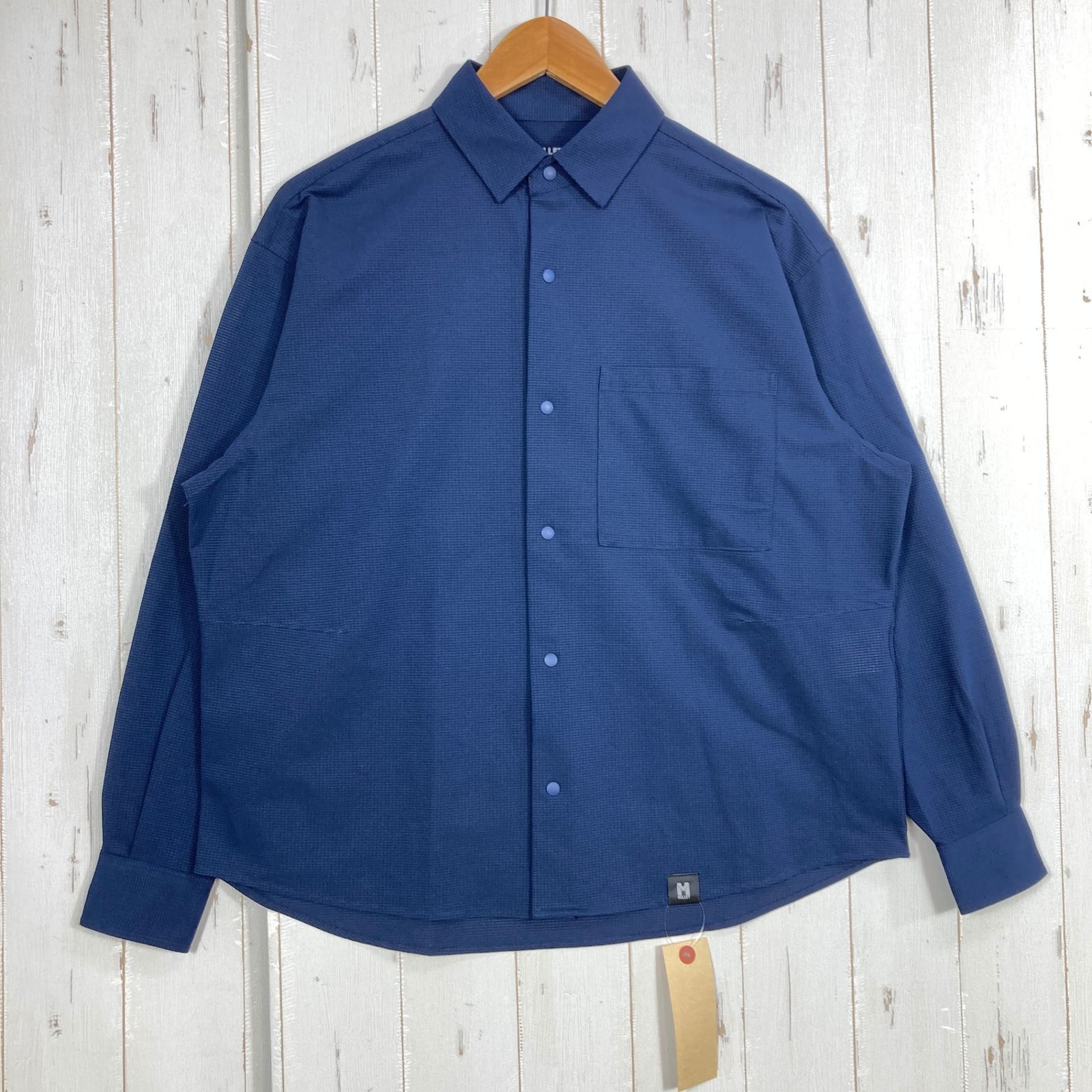 ✉️Men's XS ネイビー系 Millet ( ミレー ) ブリーズ メッシュ ロングスリーブ シャツ Breeze Mesh Long Sleeve Shirt ポリエステル ウェア トップス インナー シャツ ロングスリーブシャツ 化繊