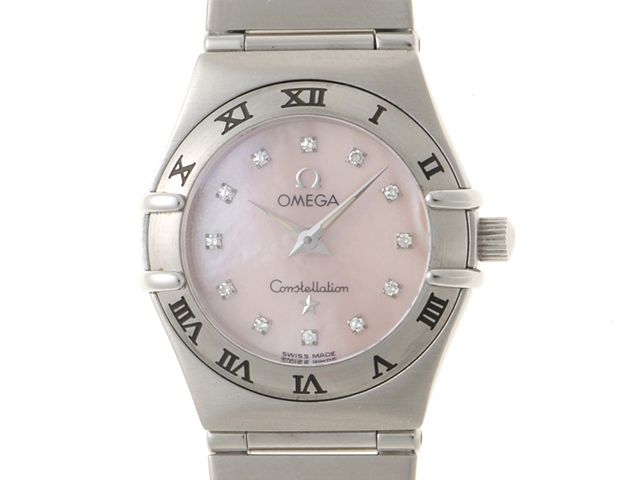 OMEGA オメガ ウォッチ コンステレーション 時計 1562.65 腕時計 ステンレス ピンクシェル　12PD クォーツ 　レディース【中古】431