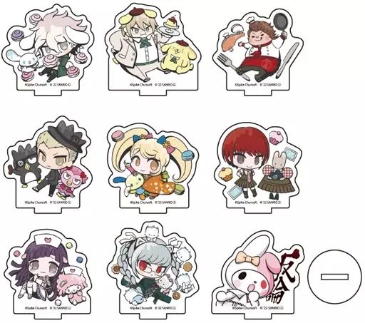 【中古】アクリルスタンド・アクリルパネル 全9種セット 「ダンガンロンパ×サンリオキャラクターズ アクリルぷちスタンド 04.描き下ろし」